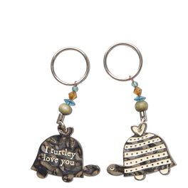 Natural Life Token Keychain Turtle Love, Natural Life Token Keychain Turtle Love, , large