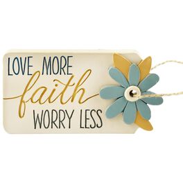 Love More Worry Less Faith Resin Gift Tag, Love More Worry Less Faith Resin Gift Tag, , large