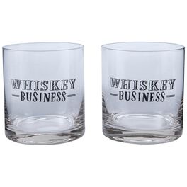 Whiskey Business Lowball Glasses, Set of Two, Whiskey Business Lowball Glasses, Set of Two, , large