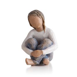 Willow Tree® Spirited Child Figurine (darker hair and skin tone), Willow Tree® Spirited Child Figurine (darker hair and skin tone), , large