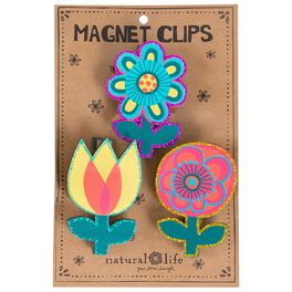 Natural Life Flower Magnet Clips, Set of 3, Natural Life Flower Magnet Clips, Set of 3, , large
