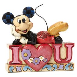 Jim Shore I Love You—Mickey Mouse Figurine, Jim Shore I Love You—Mickey Mouse Figurine, , large