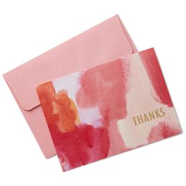 Pink and Orange Watercolor Thank You Notes, Box of 10, Pink and Orange Watercolor Thank You Notes, Box of 10, , large