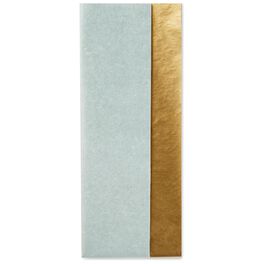 Gold Metallic and Light Blue 2-Pack Tissue Paper, 6 sheets, Gold Metallic and Light Blue 2-Pack Tissue Paper, 6 sheets, , large