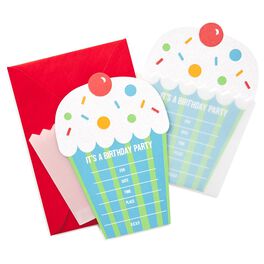 Cupcake Birthday Party Invitations, Pack of 10, Cupcake Birthday Party Invitations, Pack of 10, , large