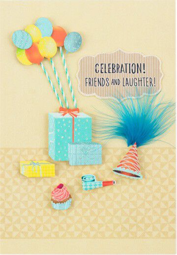 Celebration! Friends and Laughter! Birthday Card