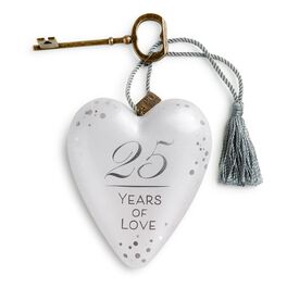 25 Years of Love Art Heart Sculpture, 4", 25 Years of Love Art Heart Sculpture, 4", , large