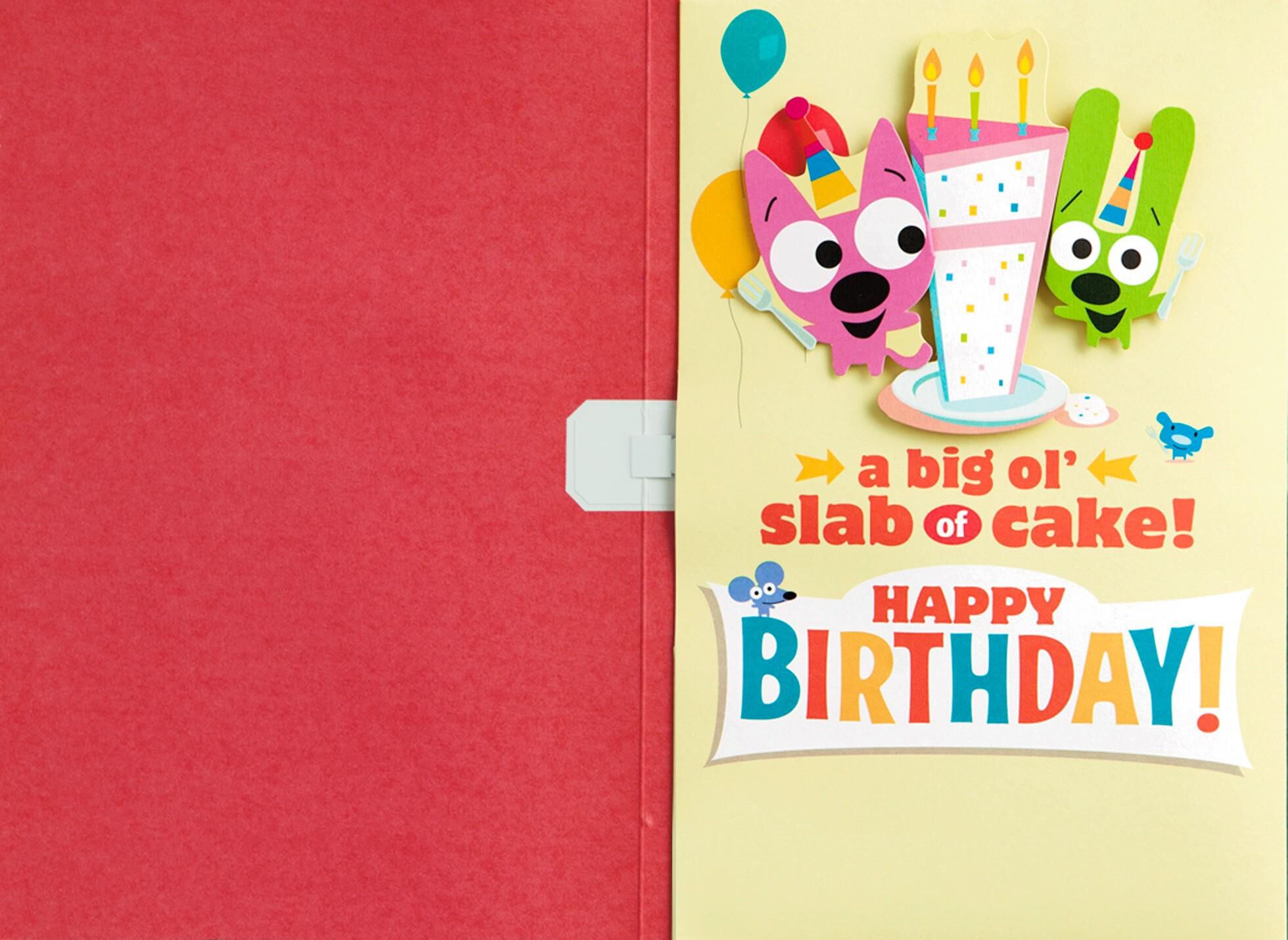 hoops&yoyo™ Cake Birthday Sound Card With Motion Greeting Cards