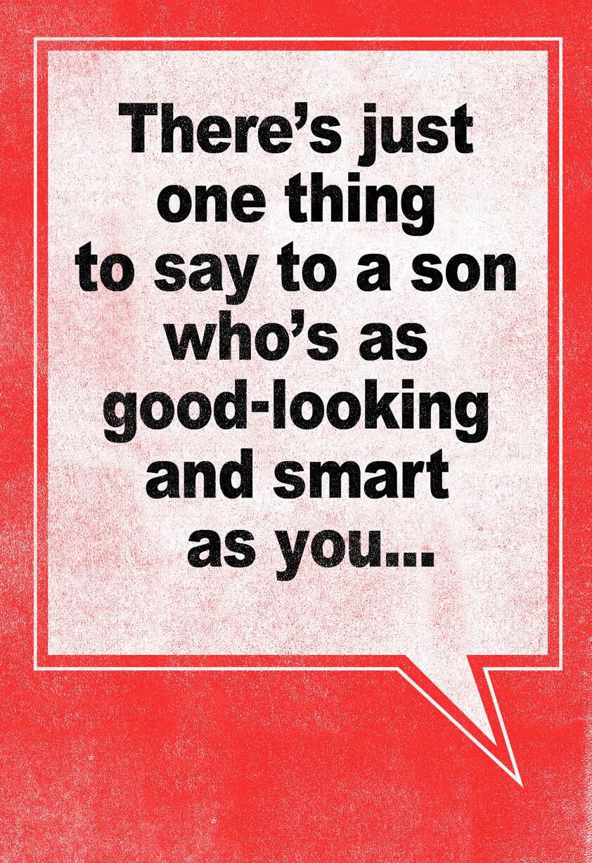 Funny Word Bubble Valentine's Day Card for Adult Son ...