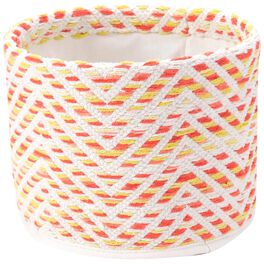 Yellow and Red Chevron Patio Basket, Small, Yellow and Red Chevron Patio Basket, Small, , large