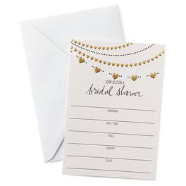 bridal shower cards hallmark garland invitations pack heart