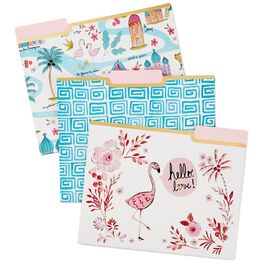 Haute Girls™ Tropical Paradise File Folders, Set of 6, Haute Girls™ Tropical Paradise File Folders, Set of 6, , large