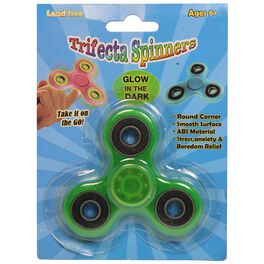 Glow-In-The-Dark Trifecta Spinner, Assorted Colors, Glow-In-The-Dark Trifecta Spinner, Assorted Colors, , large