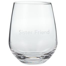 Sister Friend Stemless Wine Glass, 20 oz., Sister Friend Stemless Wine Glass, 20 oz., , large