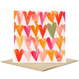 Colorful Hearts Pattern Blank Card, Colorful Hearts Pattern Blank Card, , large