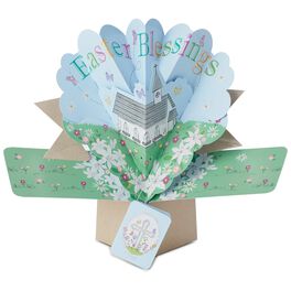 Pop-Up Easter Blessings Church Card, Pop-Up Easter Blessings Church Card, , large