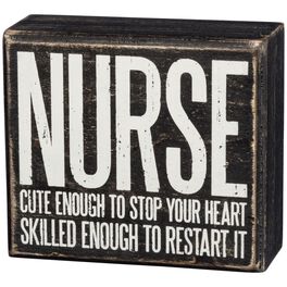 Primitives by Kathy "Nurse" Wood Box Sign, Primitives by Kathy "Nurse" Wood Box Sign, , large