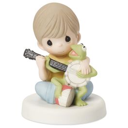 Precious Moments® Boy With Kermit the Frog Figurine, Precious Moments® Boy With Kermit the Frog Figurine, , large