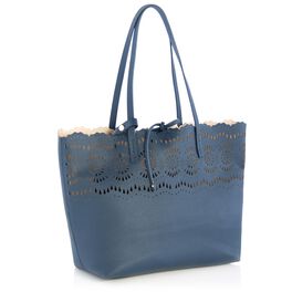 Mark & Hall Scalloped Tote, Navy Mark & Hall Scalloped Tote, Navy, large