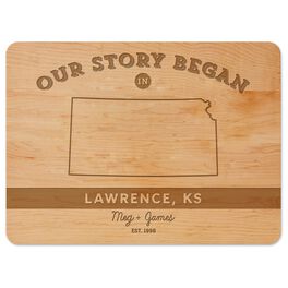 Where Our Story Began Personalized Wood Cutting Board, Where Our Story Began Personalized Wood Cutting Board, , large
