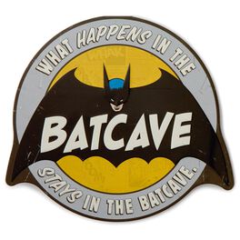Batcave Embossed Metal Sign, Batcave Embossed Metal Sign, , large