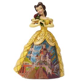 Jim Shore Enchanted—Belle with Castle Dress Figurine, Jim Shore Enchanted—Belle with Castle Dress Figurine, , large