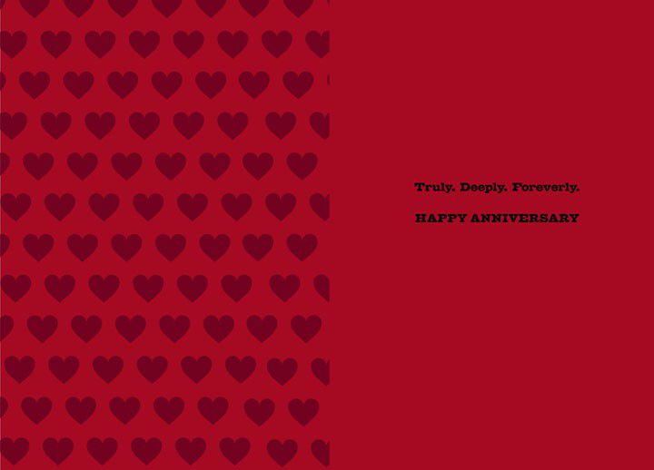 Truly and Deeply Anniversary Card