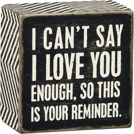 Primitives by Kathy I Love You Box Sign, Primitives by Kathy I Love You Box Sign, , large