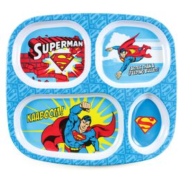 SUPERMAN™ Divided Plate by Bumkins, SUPERMAN™ Divided Plate by Bumkins, , large