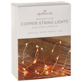 Micro-LED Copper String Lights With Battery, Micro-LED Copper String Lights With Battery, , large