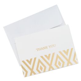 Gold Foil Chevron Thank You Notes, Pack of 10, Gold Foil Chevron Thank You Notes, Pack of 10, , large