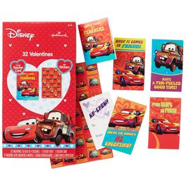 Cars Kids' Valentines With Stickers, 32 Pack, Cars Kids' Valentines With Stickers, 32 Pack, , large