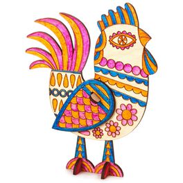 Rooster Coloring Wooden Art Kit, Rooster Coloring Wooden Art Kit, , large