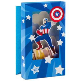 Captain America Musical Father's Day Card With Light, Captain America Musical Father's Day Card With Light, , large