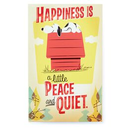 Snoopy Peace and Quiet Metal Sign, Snoopy Peace and Quiet Metal Sign, , large