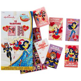 DC Super Hero Girls™ Kids' Valentines With Stickers, 32 Pack, DC Super Hero Girls™ Kids' Valentines With Stickers, 32 Pack, , large