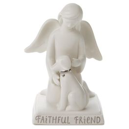 Faithful Friends Angel With Dog Porcelain Figurine, Faithful Friends Angel With Dog Porcelain Figurine, , large