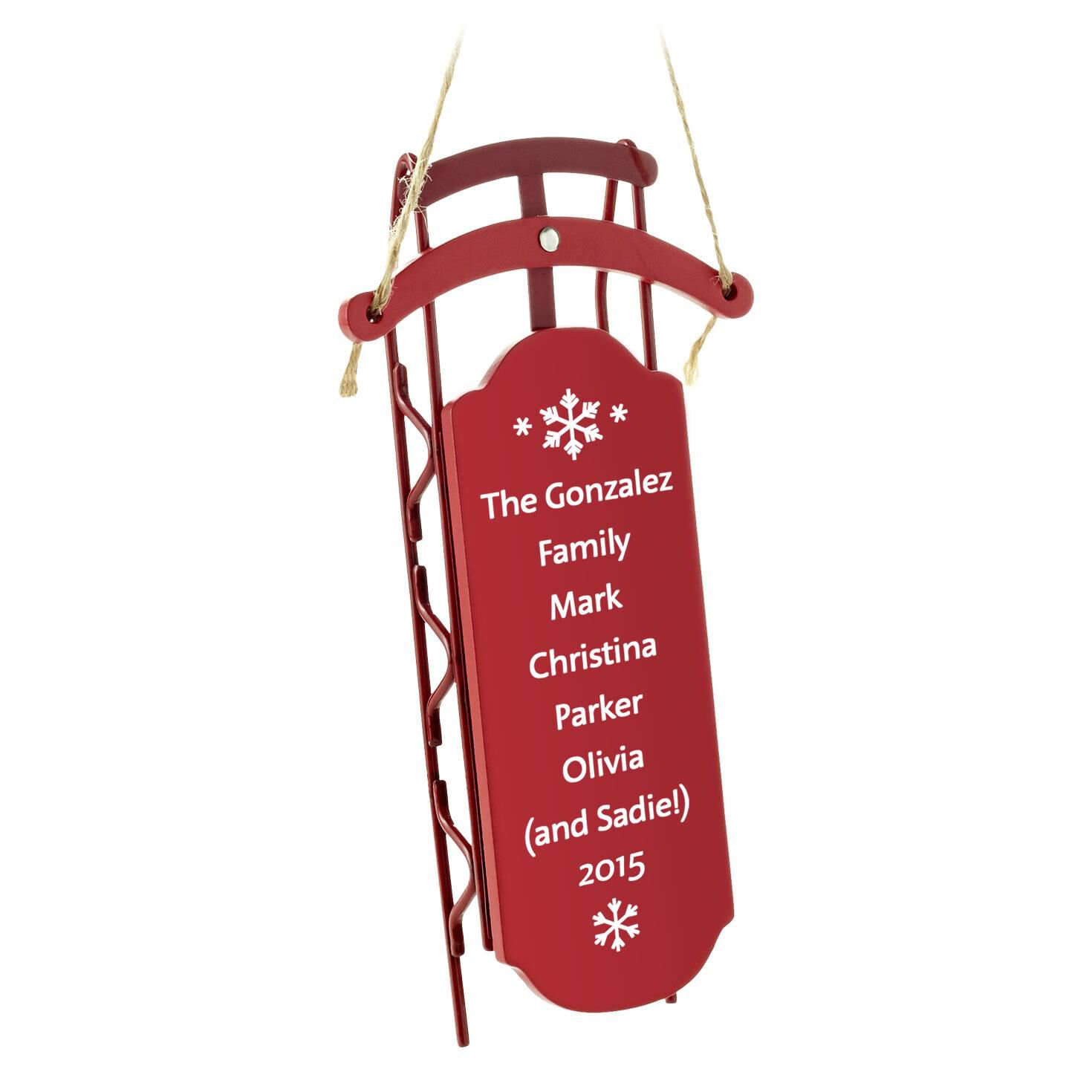 sled with rails personalized ornament personalized sled with rails personalized ornament personalized
