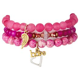 Chavez for Charity Pink "Hope" Bracelets, Set of 3, Chavez for Charity Pink "Hope" Bracelets, Set of 3, , large