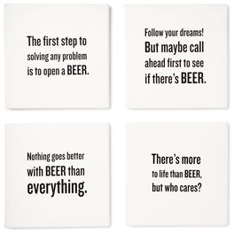 Beer Wisdom Coasters, Set of 4, Beer Wisdom Coasters, Set of 4, , large