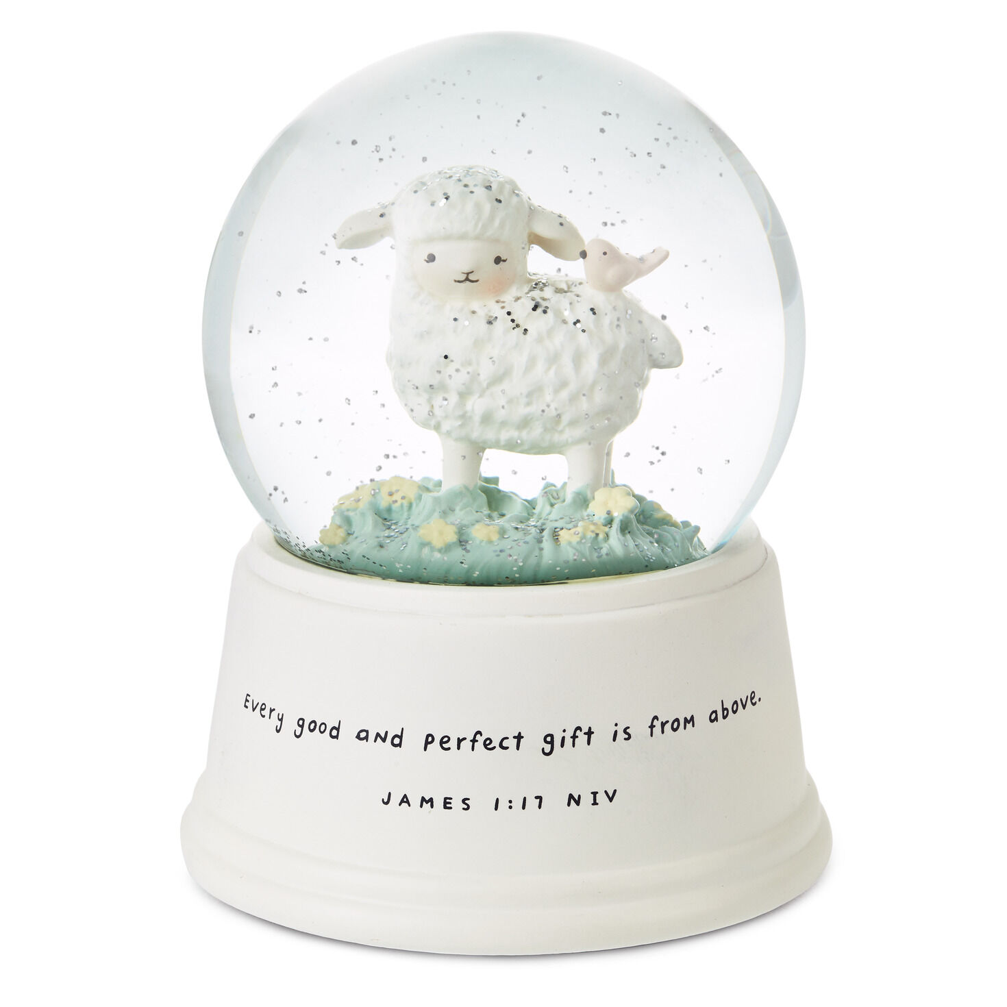 Hallmark Gift Bag Bear in Woods Lighted Snow Globe Glitter NEW 