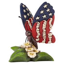 Jim Shore® Mini Patriotic Butterfly Figurine, Jim Shore® Mini Patriotic Butterfly Figurine, , large