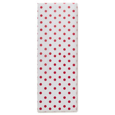 Metallic Polka Dots on Tissue Paper - Red - Midori Retail