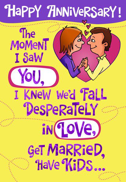Crazy for the Rest of Our Lives Anniversary Card