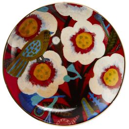 Bold White Flowers Ceramic Dessert Plate, Bold White Flowers Ceramic Dessert Plate, , large