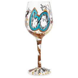 Lolita® 60 is Sassy Handpainted Wine Glass, 15 oz., Lolita® 60 is Sassy Handpainted Wine Glass, 15 oz., , large