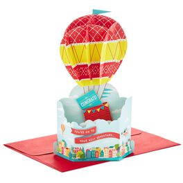 Hot Air Balloon Pop Up Congratulations Card, Hot Air Balloon Pop Up Congratulations Card, , large