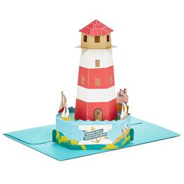 Bright Wishes Lighthouse Pop Up Birthday Card, Bright Wishes Lighthouse Pop Up Birthday Card, , large