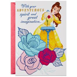 Beauty and the Beast Kids Birthday Card With Paper Jewelry, Beauty and the Beast Kids Birthday Card With Paper Jewelry, , large