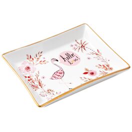 Haute Girls™ Flamingo Paradise Ceramic Trinket Tray, Haute Girls™ Flamingo Paradise Ceramic Trinket Tray, , large